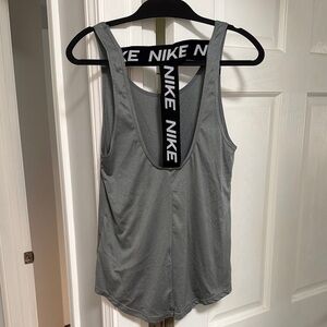 Nike Women's Charcoal Tank Top with Logo Strap